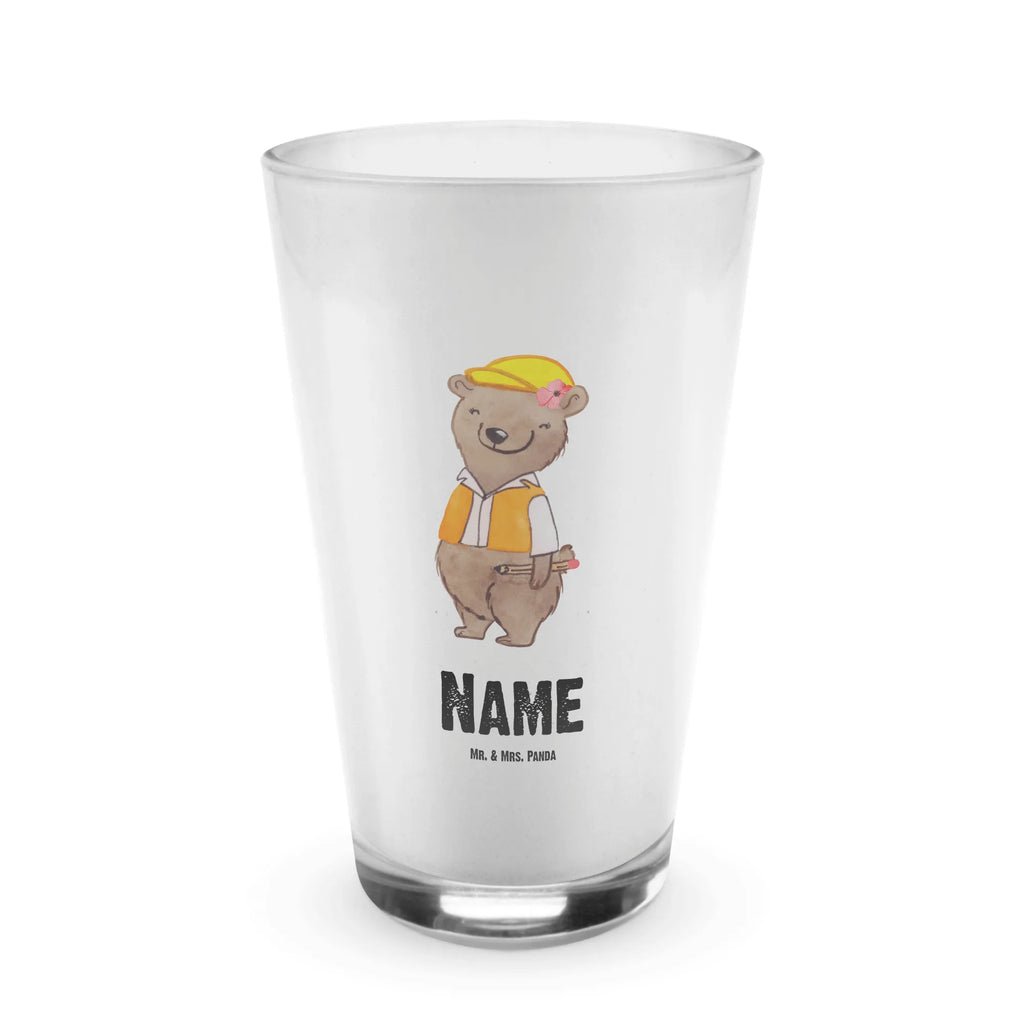 Personalisiertes Glas Bauingenieurin mit Herz Bedrucktes Glas, Glas mit Namen, Namensglas, Glas personalisiert, Name, Bedrucken, Beruf, Ausbildung, Jubiläum, Abschied, Rente, Kollege, Kollegin, Geschenk, Schenken, Arbeitskollege, Mitarbeiter, Firma, Danke, Dankeschön, Bauingenieurin, Statikerin, Ingeniuerin, Baustelle, Studium