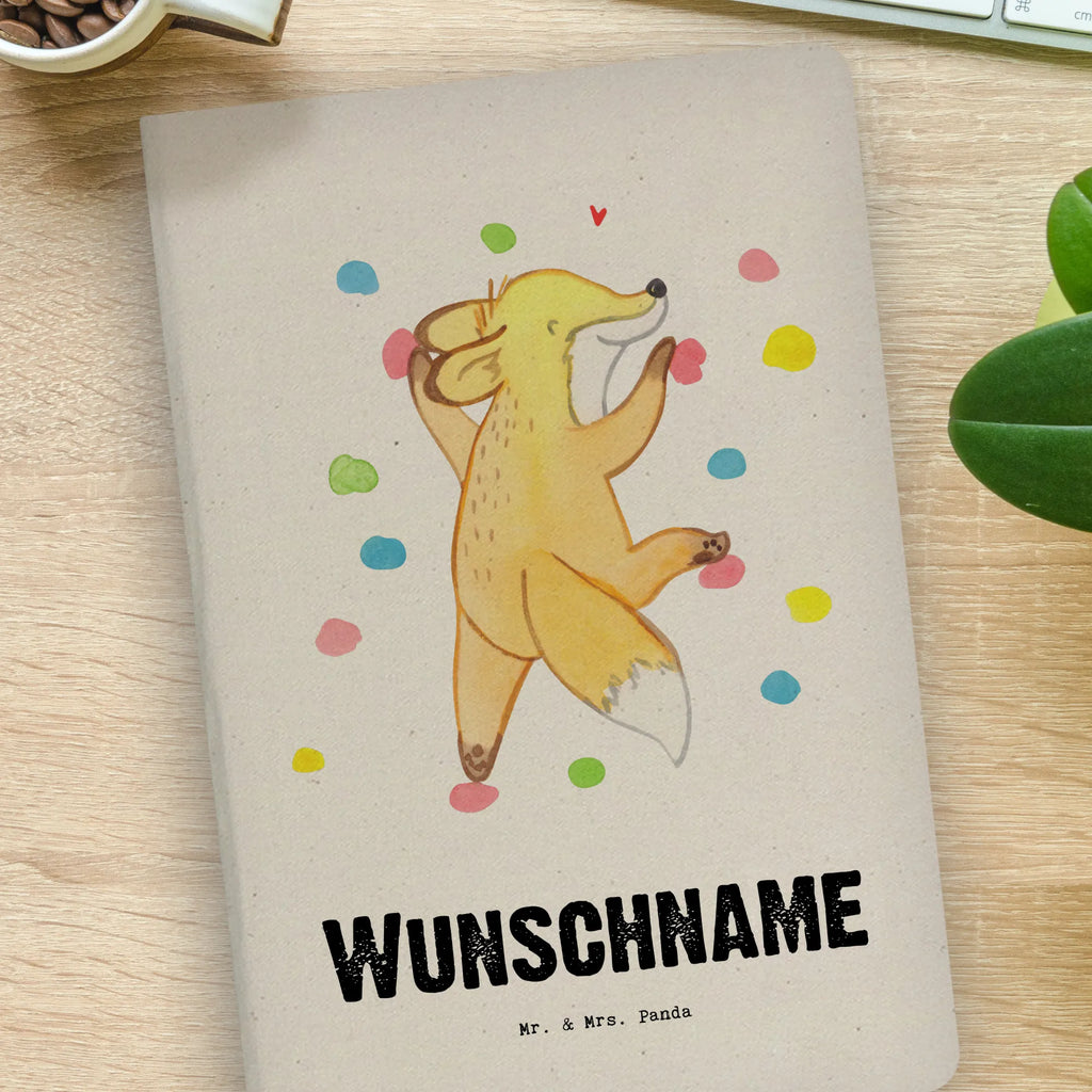 DIN A4 Personalisiertes Notizbuch Fuchs Bouldern Personalisiertes Notizbuch, Notizbuch mit Namen, Notizbuch bedrucken, Personalisierung, Namensbuch, Namen, Geschenk, Sport, Sportart, Hobby, Schenken, Danke, Dankeschön, Auszeichnung, Gewinn, Sportler, bouldern, Klettern, Kletterhalle, Boulderhalle