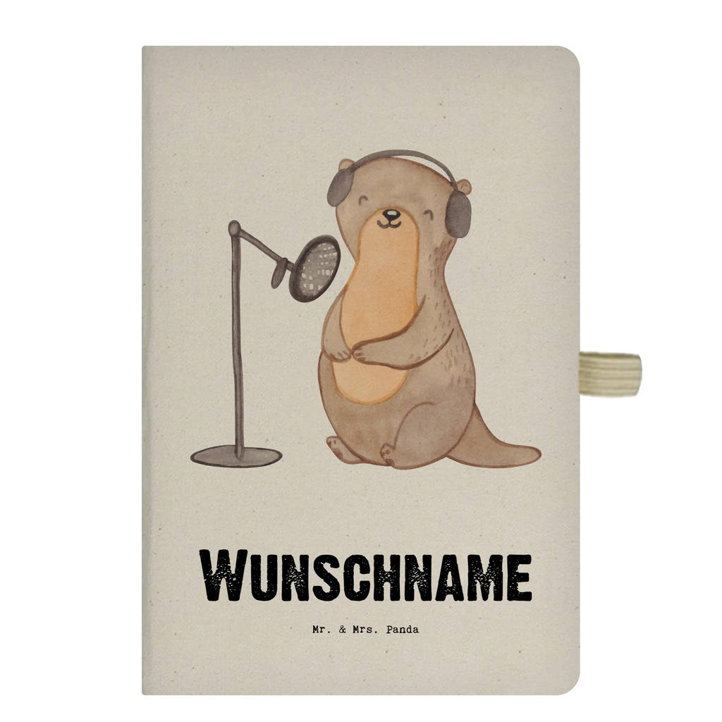 DIN A4 Personalisiertes Notizbuch Otter Podcast aufnehmen Personalisiertes Notizbuch, Notizbuch mit Namen, Notizbuch bedrucken, Personalisierung, Namensbuch, Namen, Geschenk, Sport, Sportart, Hobby, Schenken, Danke, Dankeschön, Auszeichnung, Gewinn, Sportler, Podcast aufnehmen, Podcast produzieren, Podcasterin, Podcaster