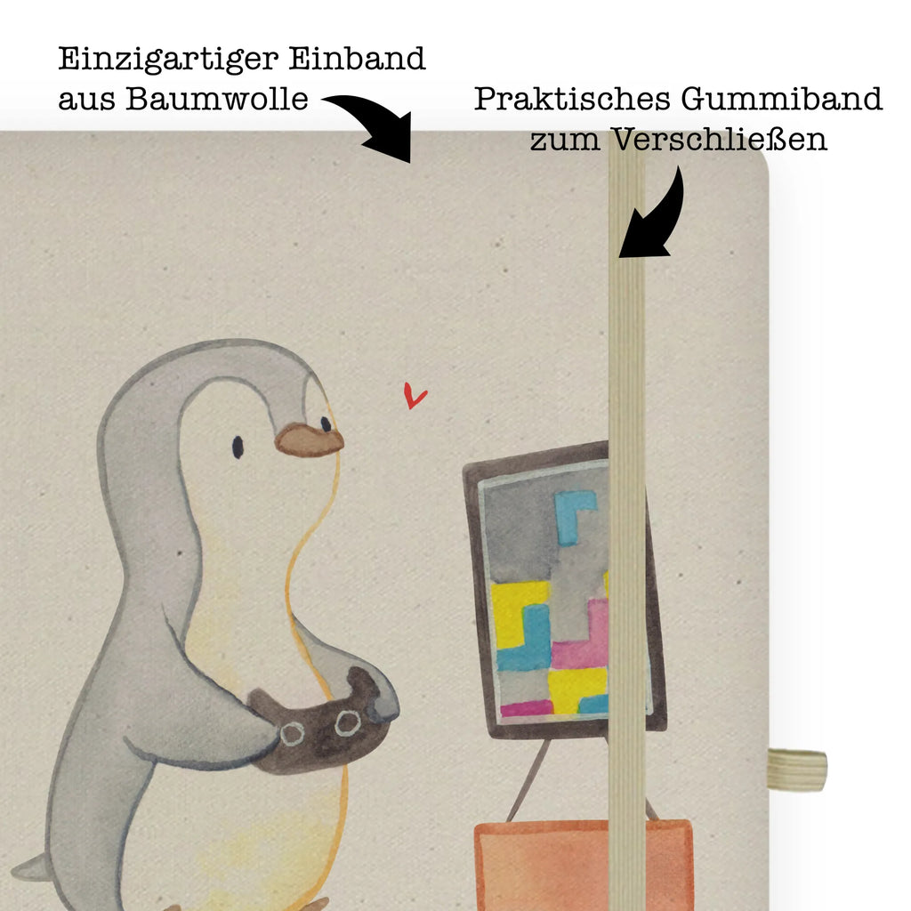 DIN A4 Personalisiertes Notizbuch Pinguin Zocken Personalisiertes Notizbuch, Notizbuch mit Namen, Notizbuch bedrucken, Personalisierung, Namensbuch, Namen, Geschenk, Sport, Sportart, Hobby, Schenken, Danke, Dankeschön, Auszeichnung, Gewinn, Sportler, Zocken, Gaming, Videospiele, Videogames