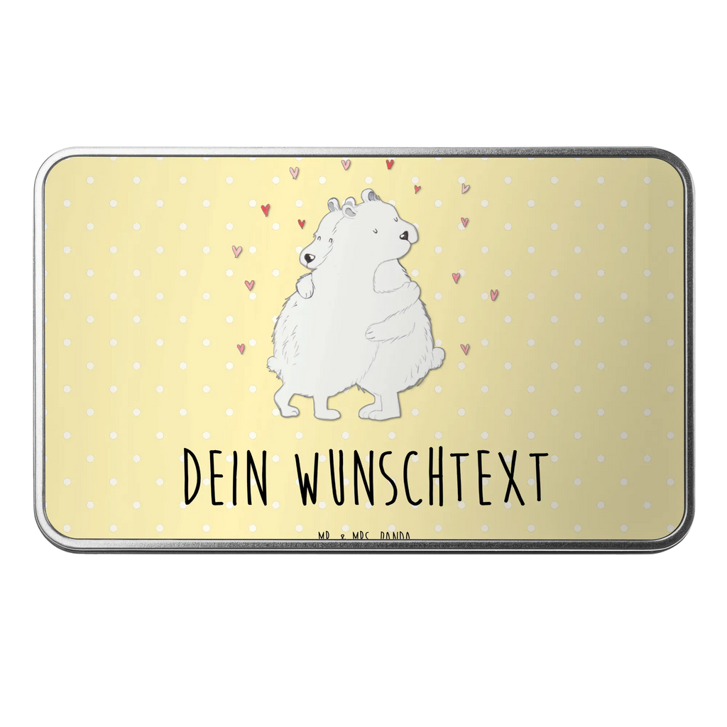 Personalisierte Metalldose Eisbär Umarmen Personalisierte Metalldose, Dose mit Namen, Namensdose, Kiste mit Namen, Namenskiste, Tiermotive, Gute Laune, lustige Sprüche, Tiere