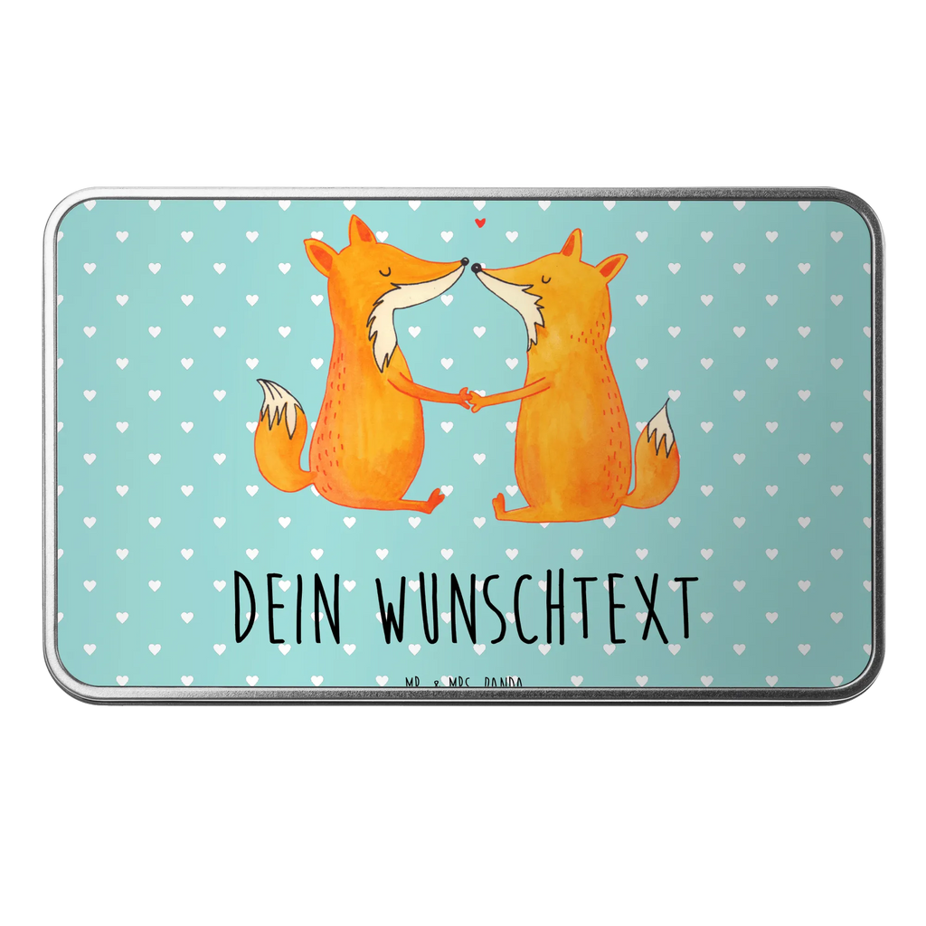 Personalisierte Metalldose Füchse Liebe Personalisierte Metalldose, Dose mit Namen, Namensdose, Kiste mit Namen, Namenskiste, Fuchs, Füchse, Fox, Liebe, Liebespaar, Paar, Partner, Freundin, Freund, Ehe, Verlobte, Ehemann, Ehefrau, Liebesbeweis