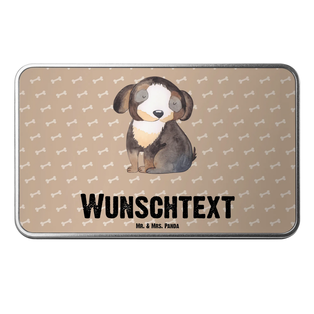 Personalisierte Metalldose Hund entspannt Personalisierte Metalldose, Dose mit Namen, Namensdose, Kiste mit Namen, Namenskiste, Hund, Hundemotiv, Haustier, Hunderasse, Tierliebhaber, Hundebesitzer, Sprüche, schwarzer Hund, Hundeliebe, Liebe, Hundeglück