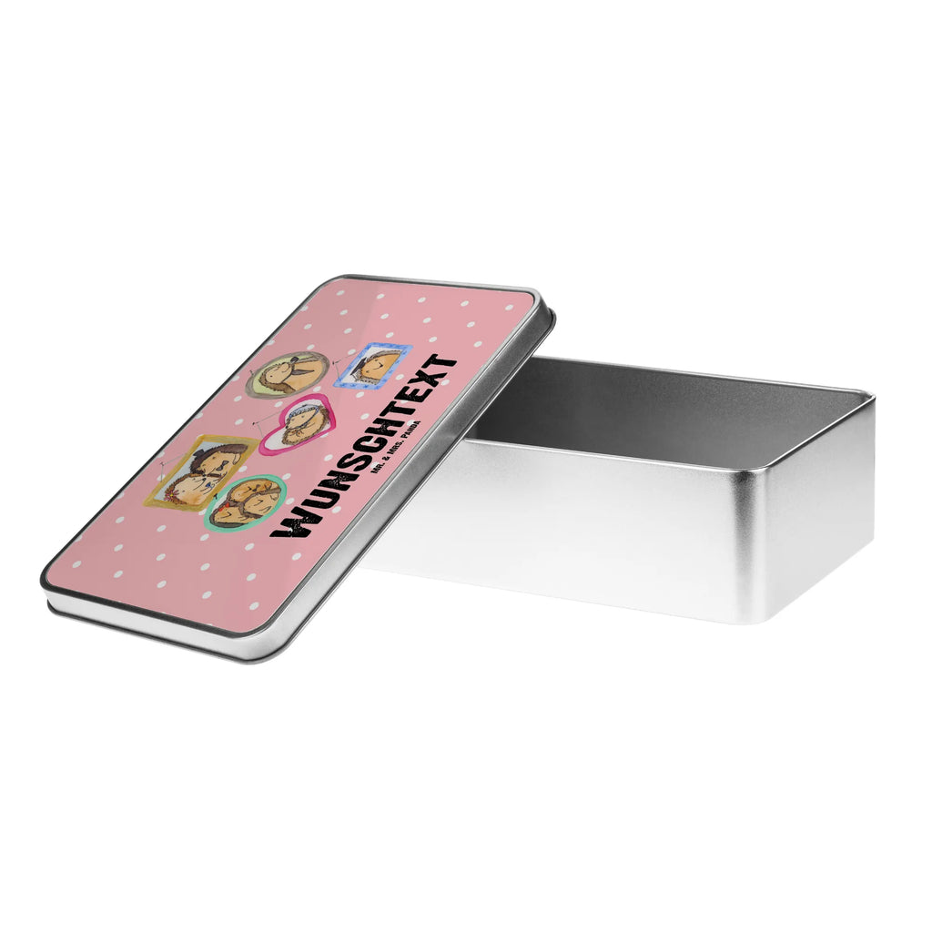 Personalisierte Metalldose Igel Familie Personalisierte Metalldose, Dose mit Namen, Namensdose, Kiste mit Namen, Namenskiste, Familie, Vatertag, Muttertag, Bruder, Schwester, Mama, Papa, Oma, Opa, Liebe, Igel, Bilder, Zusammenhalt, Glück