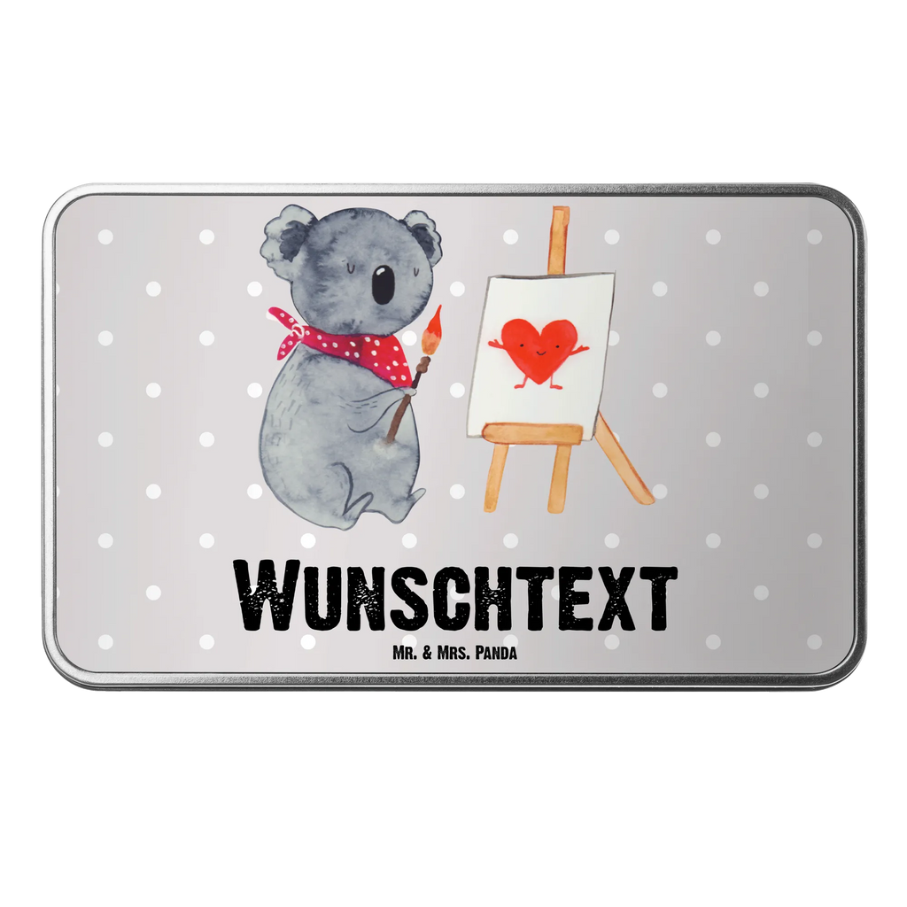 Personalisierte Metalldose Koala Künstler Personalisierte Metalldose, Dose mit Namen, Namensdose, Kiste mit Namen, Namenskiste, Koala, Koalabär, Liebe, Liebensbeweis, Liebesgeschenk, Gefühle, Künstler, zeichnen