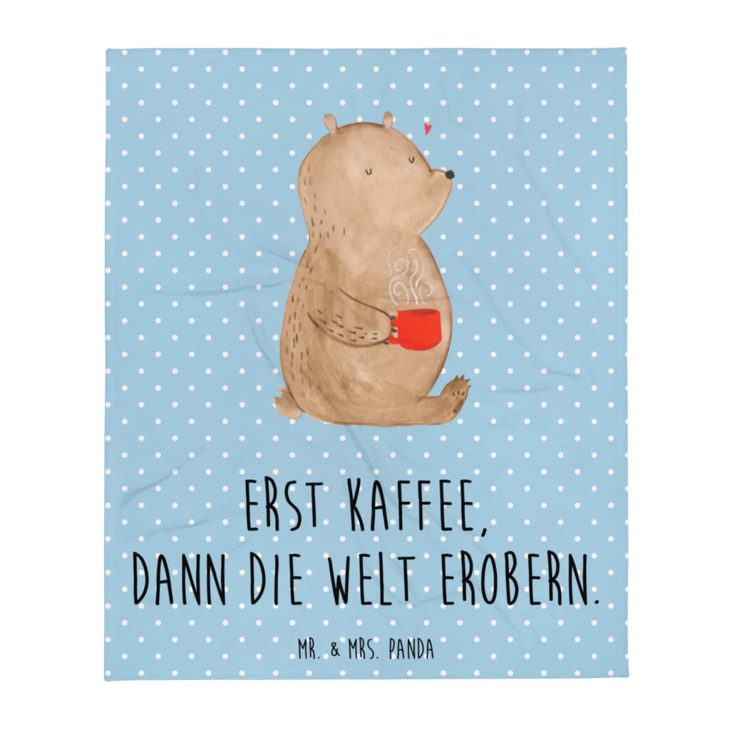 Kuscheldecke Bär Kaffee Decke, Wohndecke, Tagesdecke, Wolldecke, Sofadecke, Bär, Teddy, Teddybär, Kaffee, Coffee, Bären, guten Morgen, Morgenroutine, Welt erobern, Welt retten, Motivation