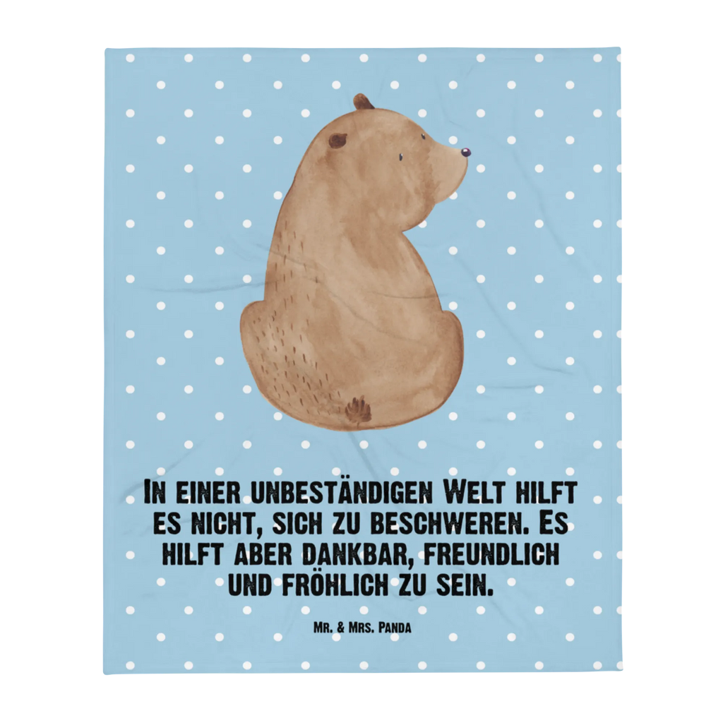 Kuscheldecke Bär Schulterblick Decke, Wohndecke, Tagesdecke, Wolldecke, Sofadecke, Bär, Teddy, Teddybär, Selbstachtung, Weltansicht, Motivation, Bären, Bärenliebe, Weisheit