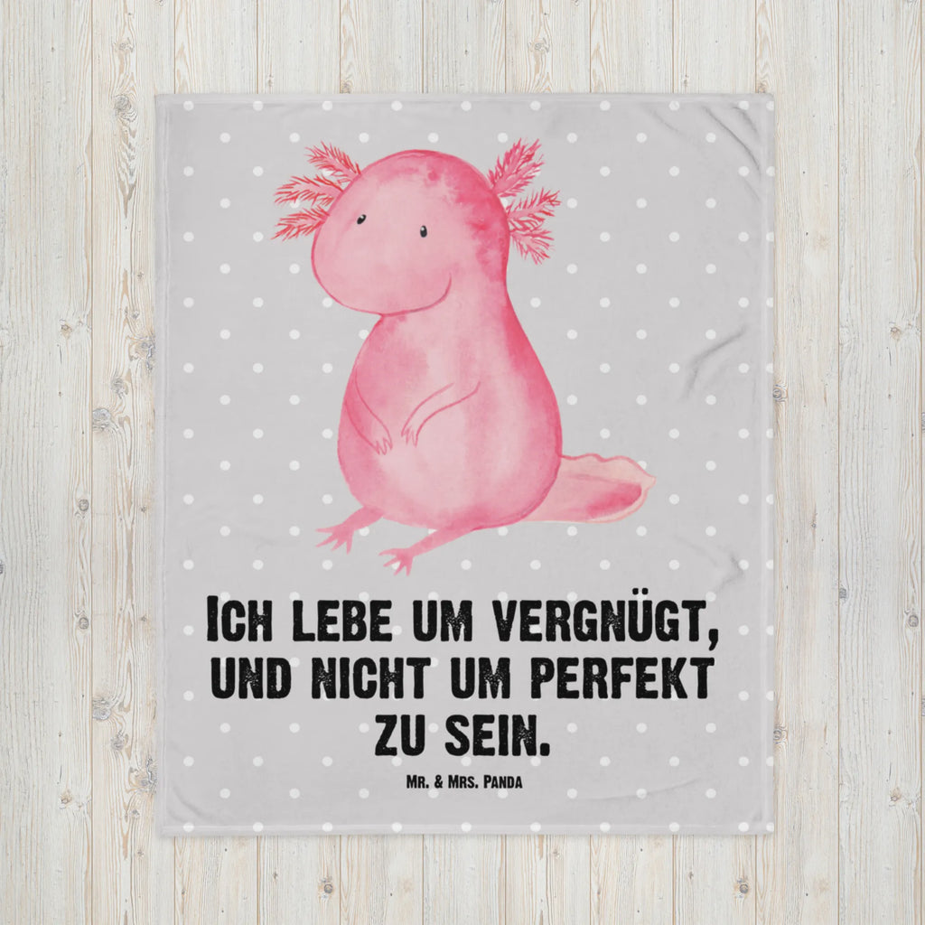 Kuscheldecke Axolotl Decke, Wohndecke, Tagesdecke, Wolldecke, Sofadecke, Axolotl, Molch, Axolot, vergnügt, fröhlich, zufrieden, Lebensstil, Weisheit, Lebensweisheit, Liebe, Freundin