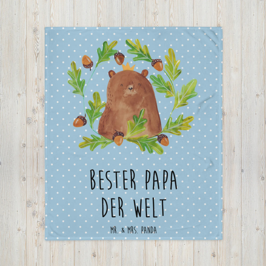 Kuscheldecke Bär König Decke, Wohndecke, Tagesdecke, Wolldecke, Sofadecke, Bär, Teddy, Teddybär, Papa, Papa Bär, bester Vater, bester Papa, weltbester Papa, Vatertag, Vater, Dad, Daddy, Papi