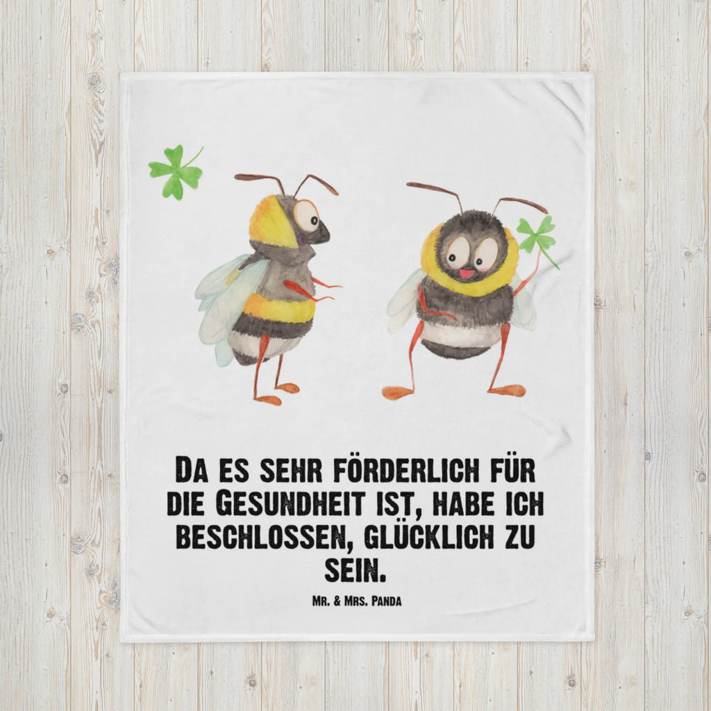 Kuscheldecke Hummeln Kleeblatt Decke, Wohndecke, Tagesdecke, Wolldecke, Sofadecke, Tiermotive, Gute Laune, lustige Sprüche, Tiere, Hummel, Biene, Spruch positiv, Biene Deko, Spruch schön, glücklich sein, glücklich werden, Spruch fröhlich