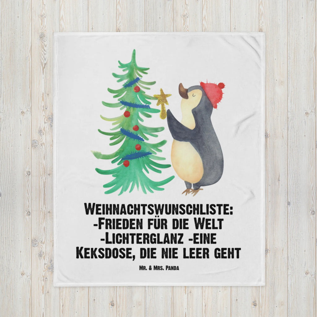 Kuscheldecke Pinguin Weihnachtsbaum Decke, Wohndecke, Tagesdecke, Wolldecke, Sofadecke, Winter, Weihnachten, Weihnachtsdeko, Nikolaus, Advent, Heiligabend, Wintermotiv, Pinguin