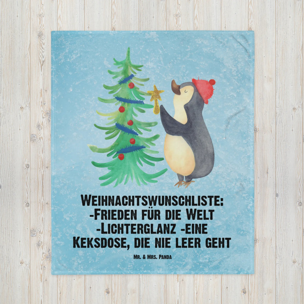 Kuscheldecke Pinguin Weihnachtsbaum Decke, Wohndecke, Tagesdecke, Wolldecke, Sofadecke, Winter, Weihnachten, Weihnachtsdeko, Nikolaus, Advent, Heiligabend, Wintermotiv, Pinguin