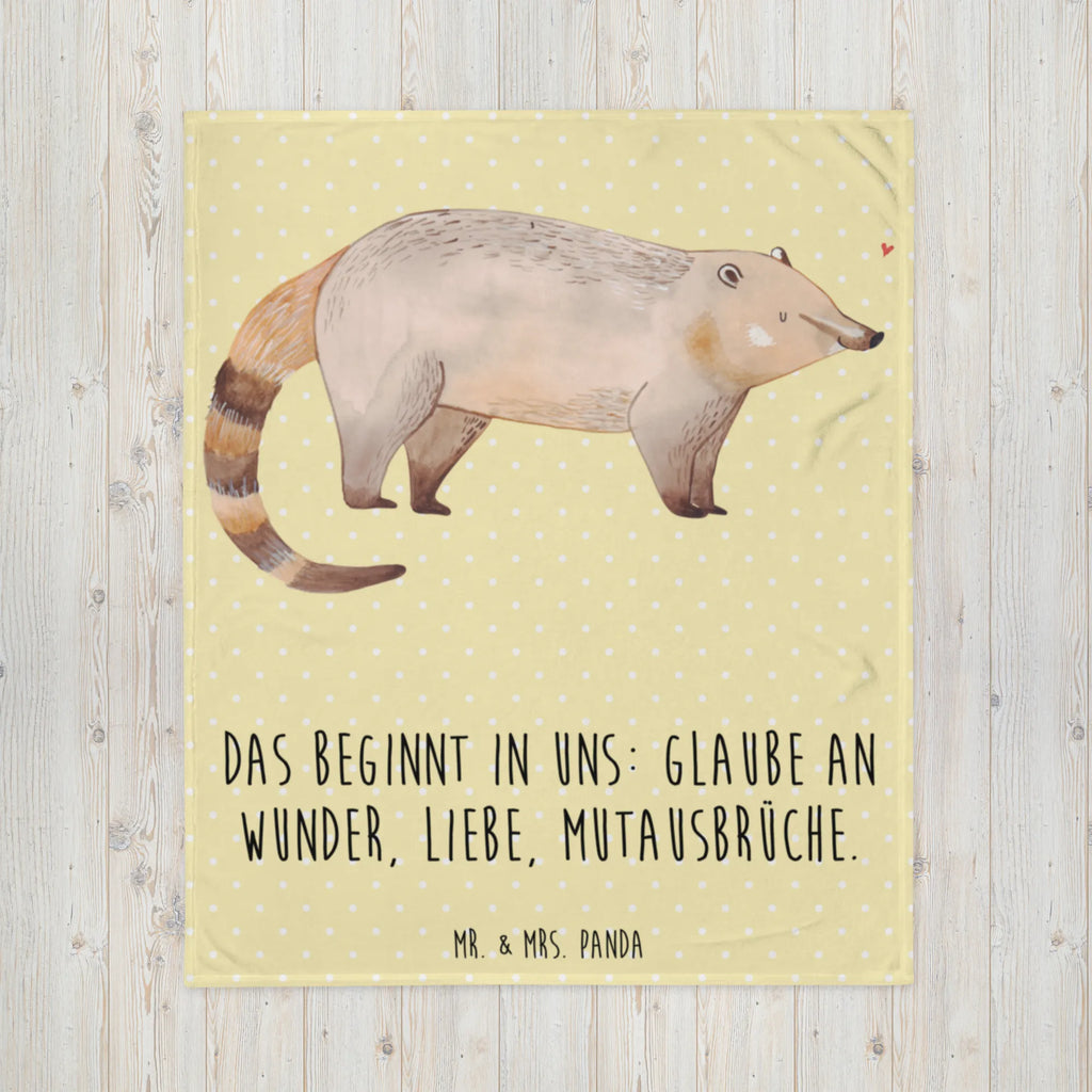 Kuscheldecke Nasenbär Decke, Wohndecke, Tagesdecke, Wolldecke, Sofadecke, Tiermotive, Gute Laune, lustige Sprüche, Tiere, Nasenbär, Nasenbären, Rüsselbär, Bär