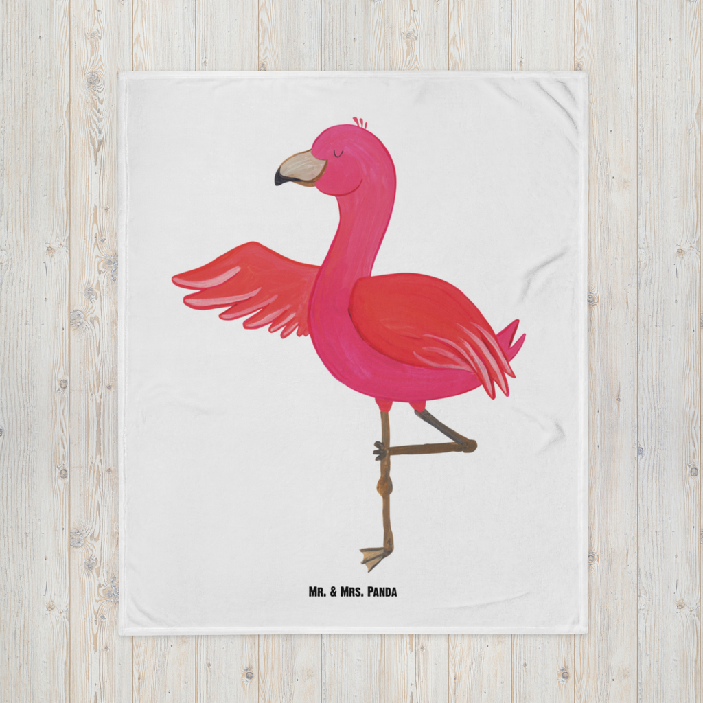 Kuscheldecke Flamingo Yoga Decke, Wohndecke, Tagesdecke, Wolldecke, Sofadecke, Flamingo, Vogel, Yoga, Namaste, Achtsamkeit, Yoga-Übung, Entspannung, Ärger, Aufregen, Tiefenentspannung