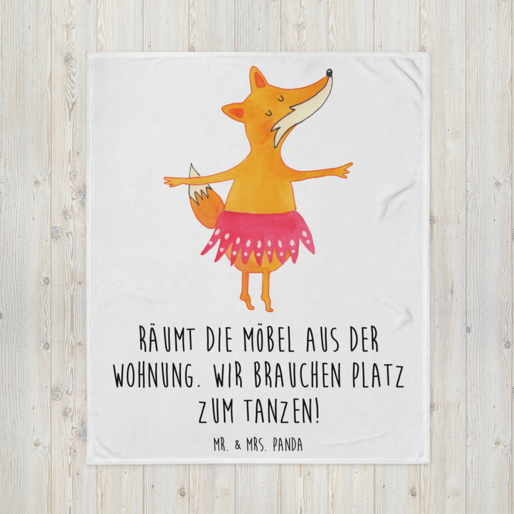 Kuscheldecke Fuchs Ballerina Decke, Wohndecke, Tagesdecke, Wolldecke, Sofadecke, Fuchs, Fuchs Spruch, Füchse, Füchsin, Ballerina, Ballett, Tänzerin, Tanzen, Party, Einladung, Geburtstag