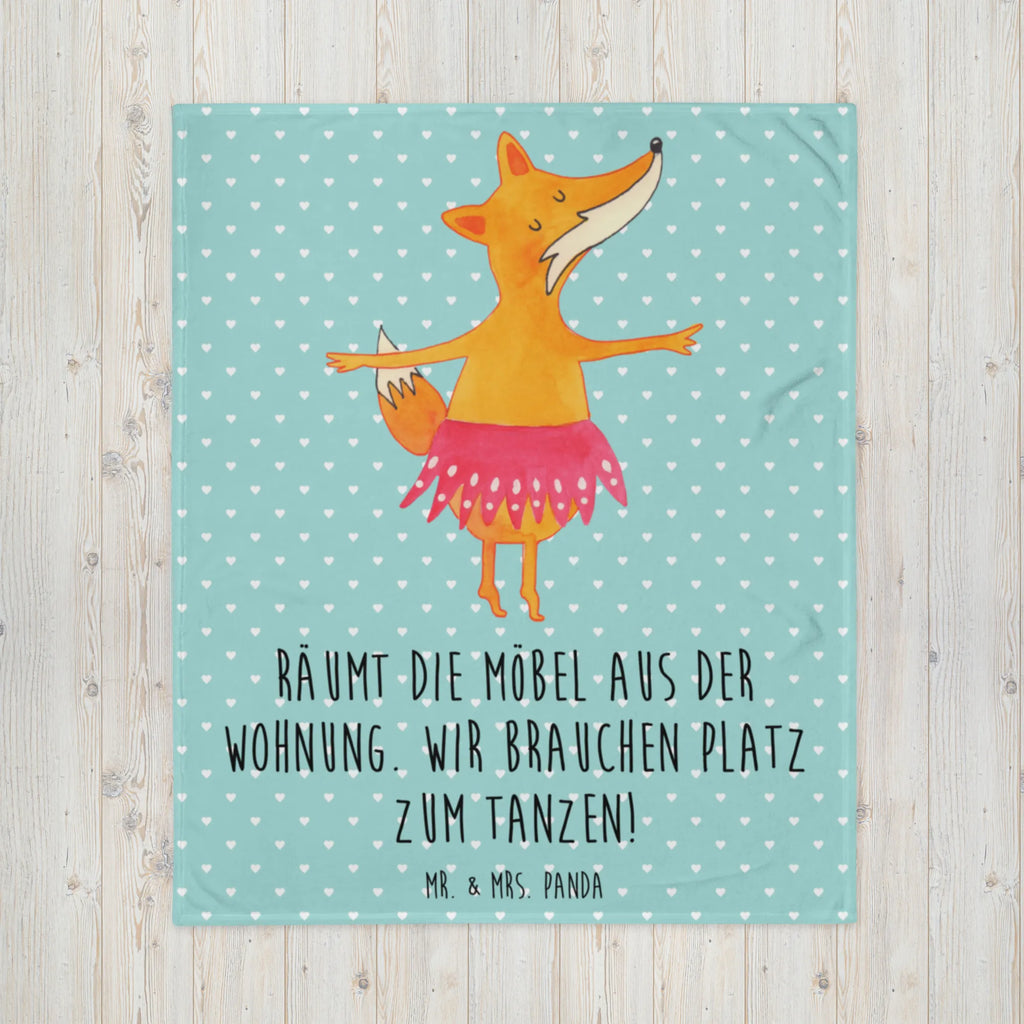 Kuscheldecke Fuchs Ballerina Decke, Wohndecke, Tagesdecke, Wolldecke, Sofadecke, Fuchs, Fuchs Spruch, Füchse, Füchsin, Ballerina, Ballett, Tänzerin, Tanzen, Party, Einladung, Geburtstag