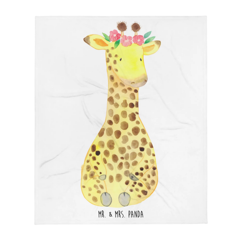 Kuscheldecke Giraffe Blumenkranz Decke, Wohndecke, Tagesdecke, Wolldecke, Sofadecke, Afrika, Wildtiere, Giraffe, Blumenkranz, Abenteurer, Selbstliebe, Freundin