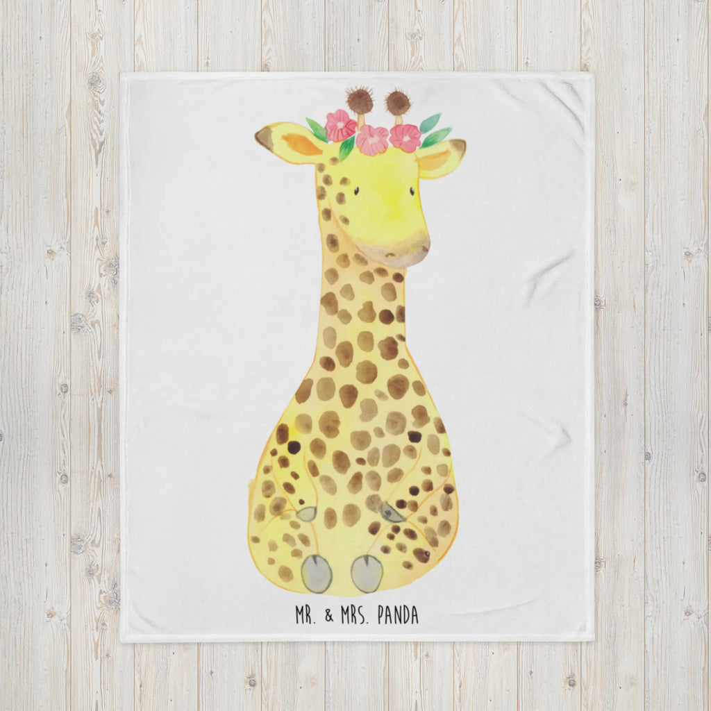 Kuscheldecke Giraffe Blumenkranz Decke, Wohndecke, Tagesdecke, Wolldecke, Sofadecke, Afrika, Wildtiere, Giraffe, Blumenkranz, Abenteurer, Selbstliebe, Freundin