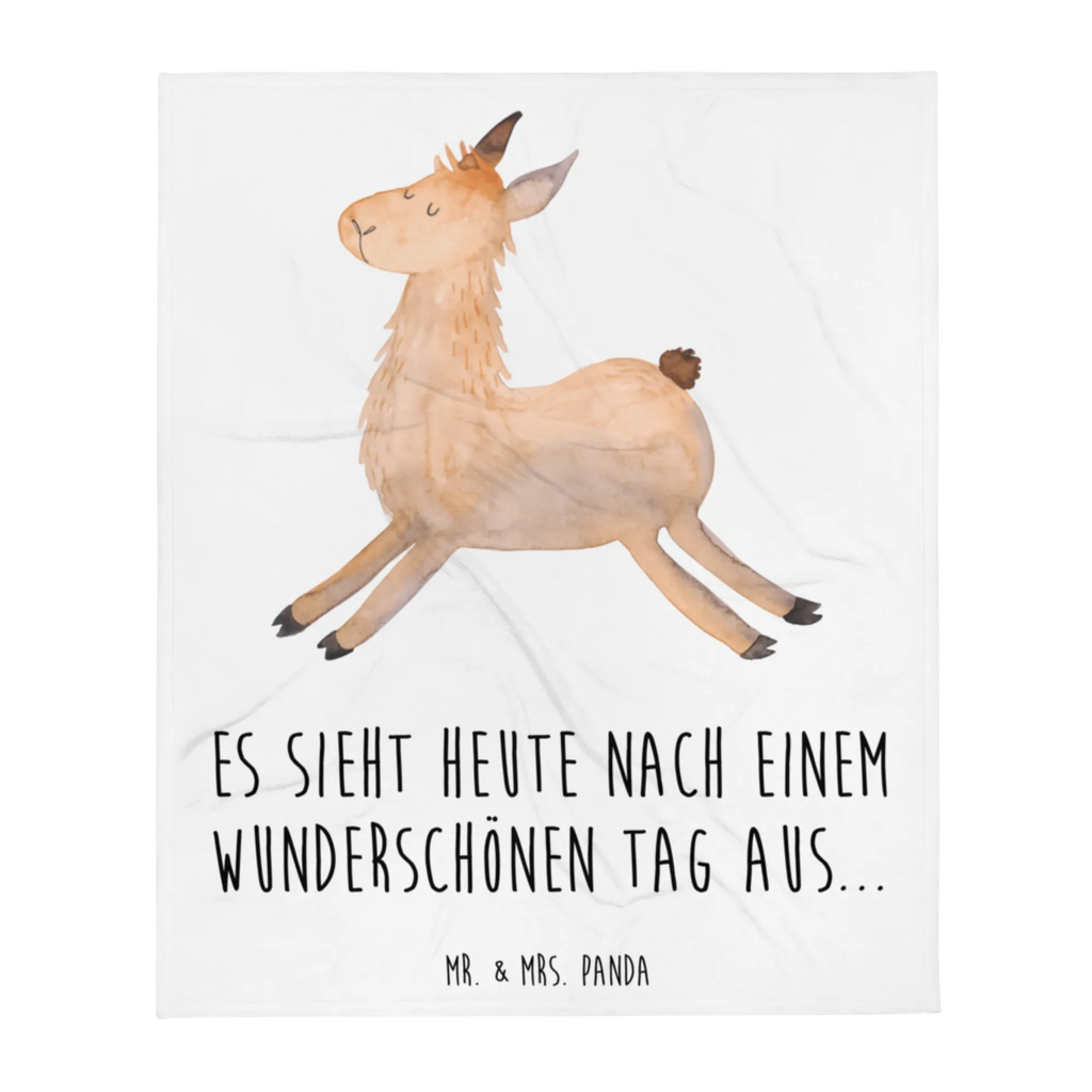 Kuscheldecke Lama Springen Decke, Wohndecke, Tagesdecke, Wolldecke, Sofadecke, Lama, Alpaka, Lamas, Lieblingstag, Happy day, fröhlich, Glück, Freundin, Liebeskummer, Neustart, guten Morgen, Start, Prüfung, Abitur