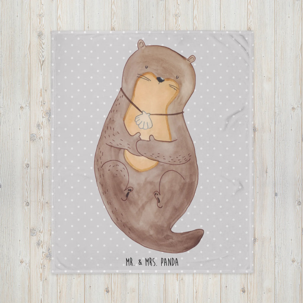 Kuscheldecke Otter Muschel Decke, Wohndecke, Tagesdecke, Wolldecke, Sofadecke, Otter, Fischotter, Seeotter, Otterliebe, grübeln, träumen, Motivation, Tagträumen, Büro