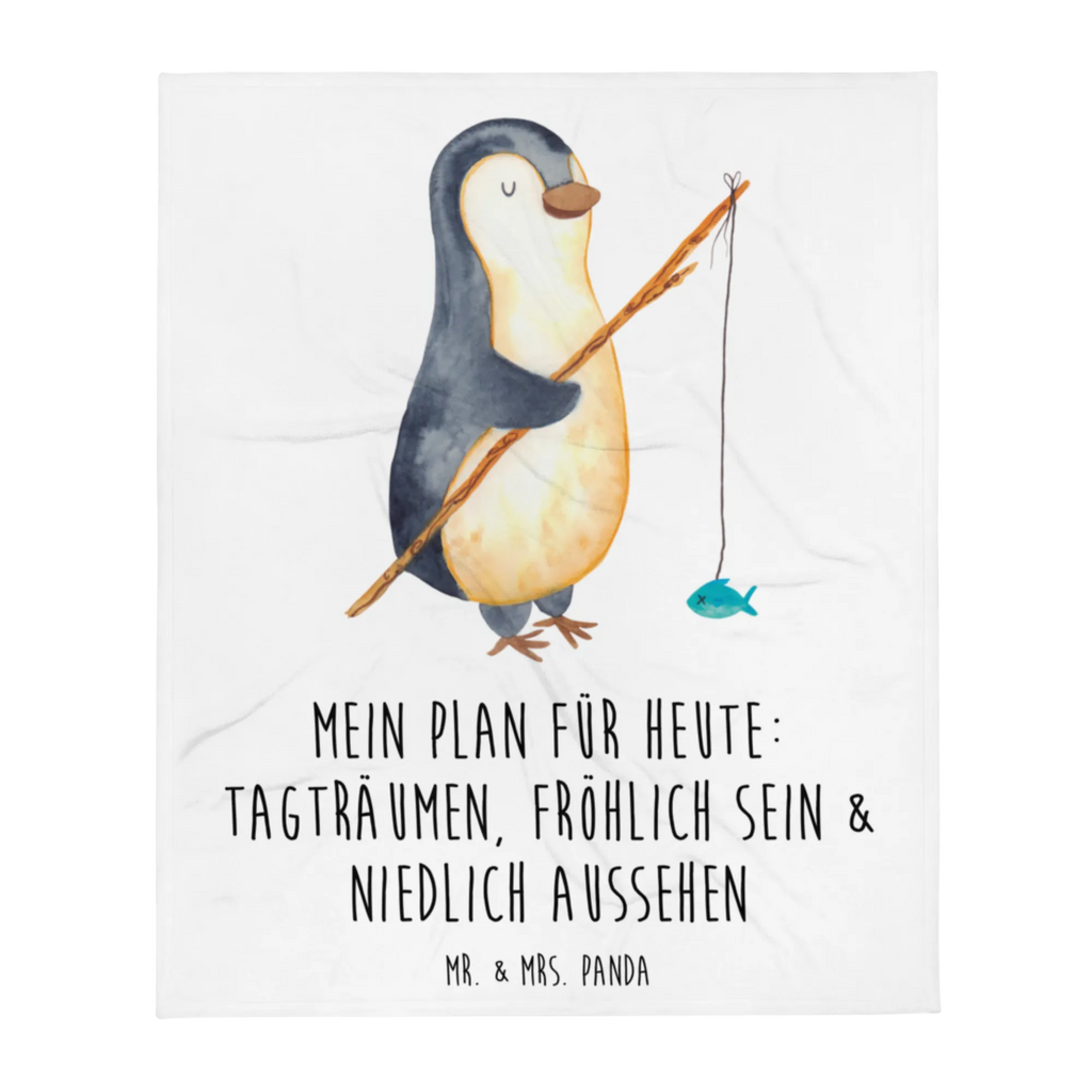 Kuscheldecke Pinguin Angler Decke, Wohndecke, Tagesdecke, Wolldecke, Sofadecke, Pinguin, Pinguine, Angeln, Angler, Tagträume, Hobby, Plan, Planer, Tagesplan, Neustart, Motivation, Geschenk, Freundinnen, Geschenkidee, Urlaub, Wochenende