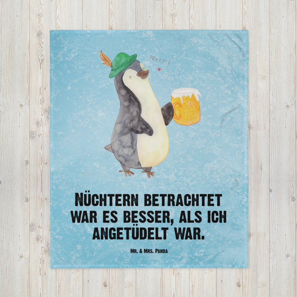 Kuscheldecke Pinguin Bier Decke, Wohndecke, Tagesdecke, Wolldecke, Sofadecke, Pinguin, Pinguine, Bier, Oktoberfest