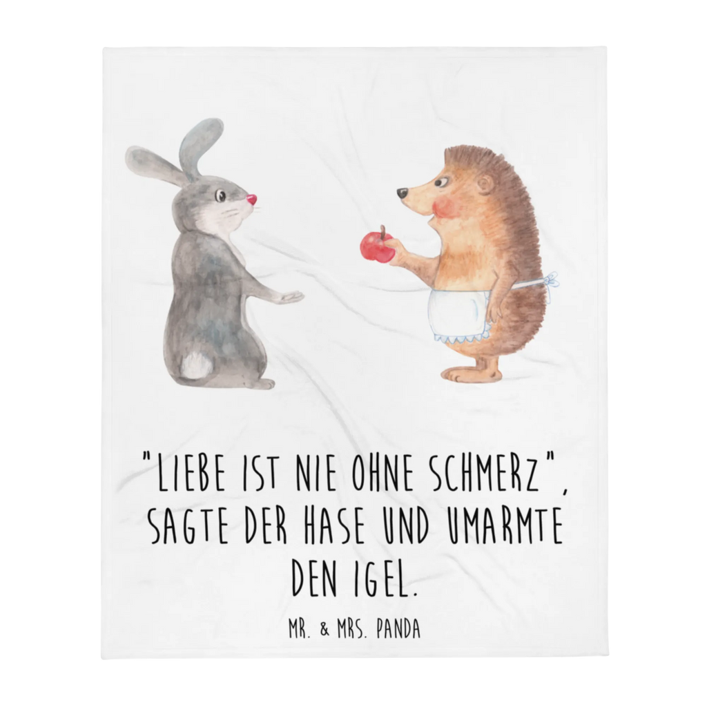 Kuscheldecke Liebe ist nie ohne Schmerz Decke, Wohndecke, Tagesdecke, Wolldecke, Sofadecke, Tiermotive, Gute Laune, lustige Sprüche, Tiere, Igel und Hase, Igel, Hase, Liebe Spruch, Liebeskummer Geschenk, Herzschmerz, Trösten, Trennungsschmerz, Spruch romantisch