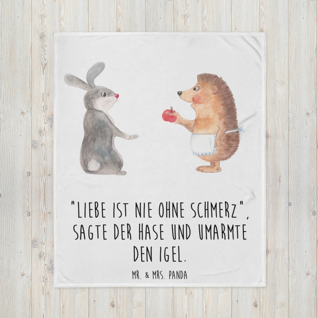 Kuscheldecke Liebe ist nie ohne Schmerz Decke, Wohndecke, Tagesdecke, Wolldecke, Sofadecke, Tiermotive, Gute Laune, lustige Sprüche, Tiere, Igel und Hase, Igel, Hase, Liebe Spruch, Liebeskummer Geschenk, Herzschmerz, Trösten, Trennungsschmerz, Spruch romantisch