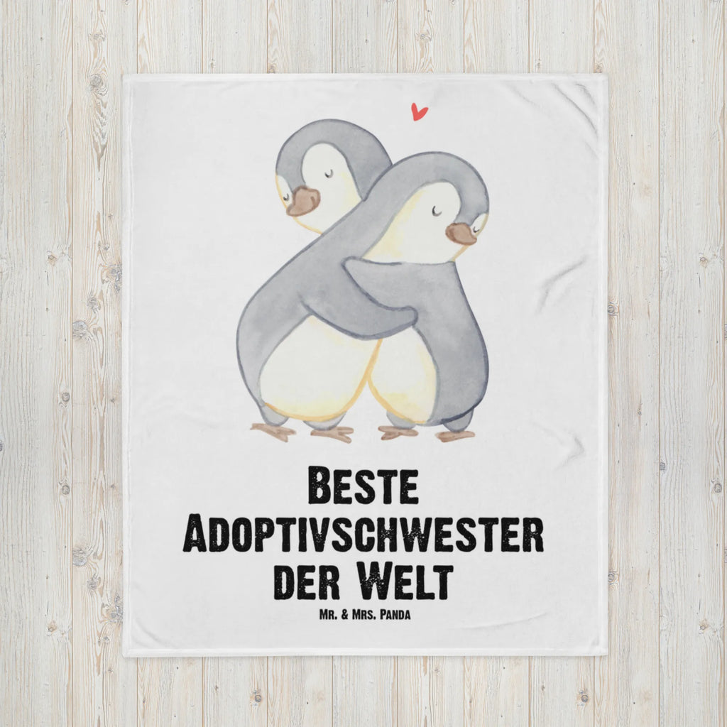 Kuscheldecke Pinguin Beste Adoptivschwester der Welt Decke, Wohndecke, Tagesdecke, Wolldecke, Sofadecke, für, Dankeschön, Geschenk, Schenken, Geburtstag, Geburtstagsgeschenk, Geschenkidee, Danke, Bedanken, Mitbringsel, Freude machen, Geschenktipp, Adoptivschwester, Adoptiv, adoptiert, Schwester, Geschwister, Schwesterherz, Sister, Familie, Kleinigkeit, Beste, Tochter