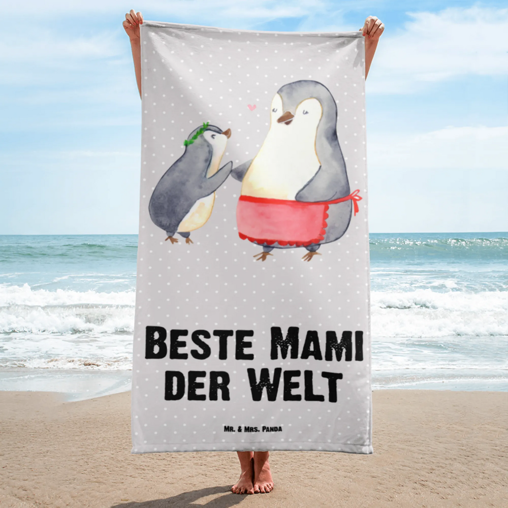 XL Badehandtuch Pinguin Beste Mami der Welt Handtuch, Badetuch, Duschtuch, Strandtuch, Saunatuch, für, Dankeschön, Geschenk, Schenken, Geburtstag, Geburtstagsgeschenk, Geschenkidee, Danke, Bedanken, Mitbringsel, Freude machen, Geschenktipp, Mama, Mami, Mutter, Muttertag, Mutti, Ma, Tochter, Sohn, Beste Mama, Beste, Supermama