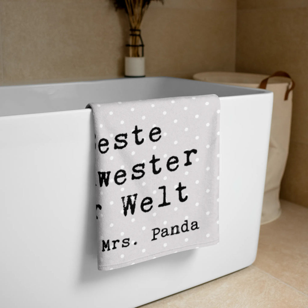 XL Badehandtuch Panda Beste Schwester der Welt Handtuch, Badetuch, Duschtuch, Strandtuch, Saunatuch, für, Dankeschön, Geschenk, Schenken, Geburtstag, Geburtstagsgeschenk, Geschenkidee, Danke, Bedanken, Mitbringsel, Freude machen, Geschenktipp, Schwestern, Schwester, Geschwister, Schwesterherz, Sister, Familie, Kleinigkeit, Beste, Tochter, Liebe, Kinder