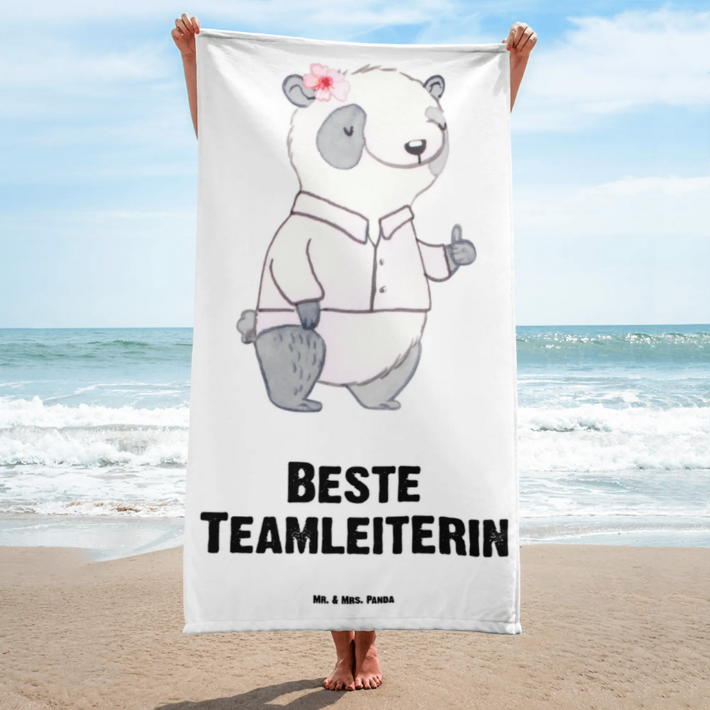 XL Badehandtuch Panda Beste Teamleiterin Handtuch, Badetuch, Duschtuch, Strandtuch, Saunatuch, für, Dankeschön, Geschenk, Schenken, Geburtstag, Geburtstagsgeschenk, Geschenkidee, Danke, Bedanken, Mitbringsel, Freude machen, Geschenktipp, Teamleiterin, Seminarleiterin, Gruppenleiterin, Leiterin, Kollegin, Chefin, Vorgesetzte, Abschied, Abschiedsgeschenk, Ruhestand