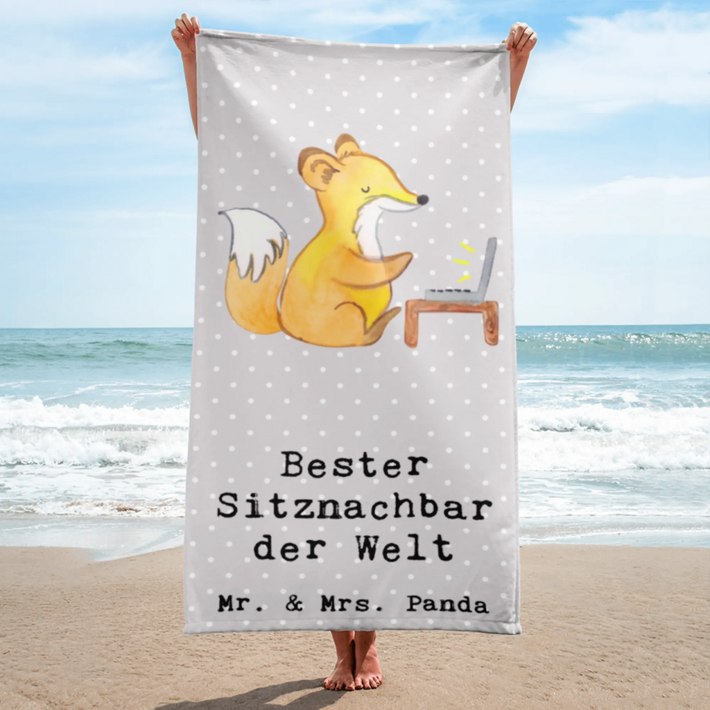 XL Badehandtuch Fuchs Bester Sitznachbar der Welt Handtuch, Badetuch, Duschtuch, Strandtuch, Saunatuch, für, Dankeschön, Geschenk, Schenken, Geburtstag, Geburtstagsgeschenk, Geschenkidee, Danke, Bedanken, Mitbringsel, Freude machen, Geschenktipp, Sitznachbar, Stuhlnachbar, Nachbar, Uni, Universität, Seminar, Kommilitone, Tischnachbar, Schule, Mitschüler, Mitstudent, Hochschule