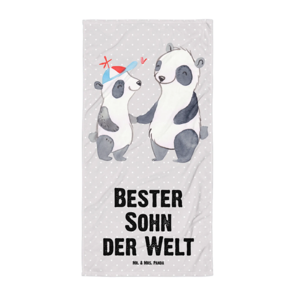 XL Badehandtuch Panda Bester Sohn der Welt Handtuch, Badetuch, Duschtuch, Strandtuch, Saunatuch, für, Dankeschön, Geschenk, Schenken, Geburtstag, Geburtstagsgeschenk, Geschenkidee, Danke, Bedanken, Mitbringsel, Freude machen, Geschenktipp, Sohn, Sohnemann, Söhnchen, Bube, Bub, Nachwuchs, Nachkomme, Kind, Familie, Vater, Belohnung