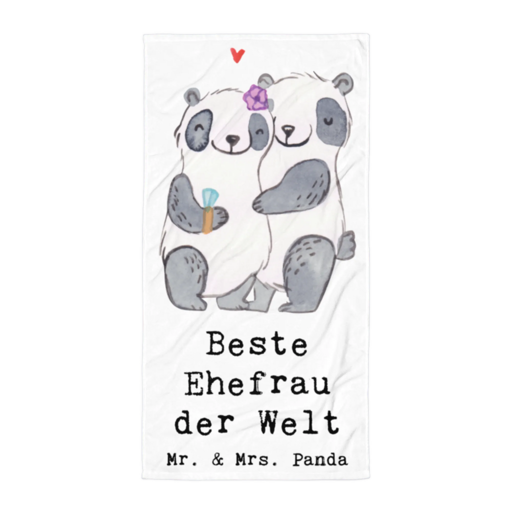 XL Badehandtuch Panda Beste Ehefrau der Welt Handtuch, Badetuch, Duschtuch, Strandtuch, Saunatuch, für, Dankeschön, Geschenk, Schenken, Geburtstag, Geburtstagsgeschenk, Geschenkidee, Danke, Bedanken, Mitbringsel, Freude machen, Geschenktipp, Ehefrau, Beste, Frau, Partnerin, Freundin, Traumfrau, Hochzeit, Liebling, Ehepartner, Ehe, Gattin, Lebensgefährtin, Braut, Kleinigkeit