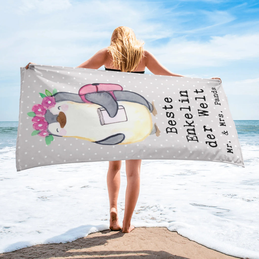 XL Badehandtuch Pinguin Beste Enkelin der Welt Handtuch, Badetuch, Duschtuch, Strandtuch, Saunatuch, für, Dankeschön, Geschenk, Schenken, Geburtstag, Geburtstagsgeschenk, Geschenkidee, Danke, Bedanken, Mitbringsel, Freude machen, Geschenktipp, Enkelin, Enkelkind, Enkeltochter, Oma, Opa, Kind von Tochter, Kind von Sohn, Großtochter, Taufe