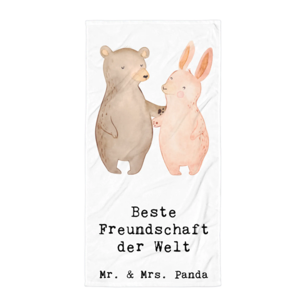 XL Badehandtuch Hase Beste Freundschaft der Welt Handtuch, Badetuch, Duschtuch, Strandtuch, Saunatuch, für, Dankeschön, Geschenk, Schenken, Geburtstag, Geburtstagsgeschenk, Geschenkidee, Danke, Bedanken, Mitbringsel, Freude machen, Geschenktipp, Freundschaft, Freunde, Freunde fürs Leben, best friends, Freundin, Freund, Clique, Kumpel, bae, bff