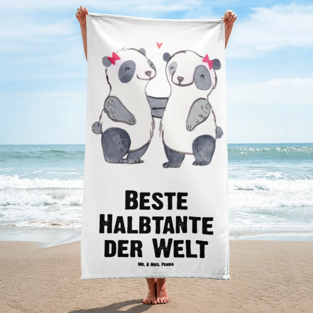 XL Badehandtuch Panda Beste Halbtante der Welt Handtuch, Badetuch, Duschtuch, Strandtuch, Saunatuch, für, Dankeschön, Geschenk, Schenken, Geburtstag, Geburtstagsgeschenk, Geschenkidee, Danke, Bedanken, Mitbringsel, Freude machen, Geschenktipp, Halbtante, Tante, beste Tante, Stieftante, Stief, Stiefgeschwister, Familie, Kleinigkeit