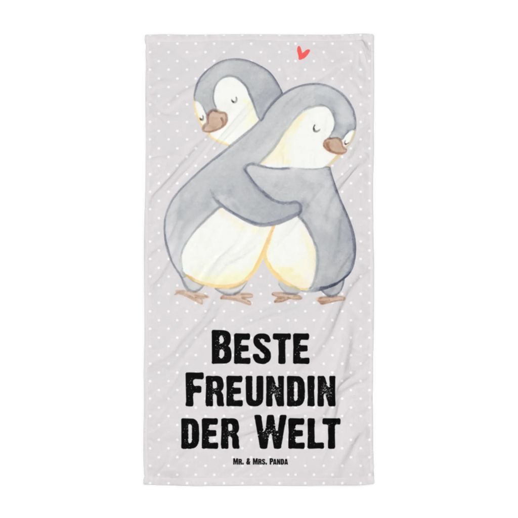 XL Badehandtuch Pinguin Beste Freundin der Welt Handtuch, Badetuch, Duschtuch, Strandtuch, Saunatuch, für, Dankeschön, Geschenk, Schenken, Geburtstag, Geburtstagsgeschenk, Geschenkidee, Danke, Bedanken, Mitbringsel, Freude machen, Geschenktipp, Freundin, beste Freundin, Ehefrau, Frau, bae, bff, Freundinnen, Jahrestag, Freundschaft. Liebste, beste, Spruch