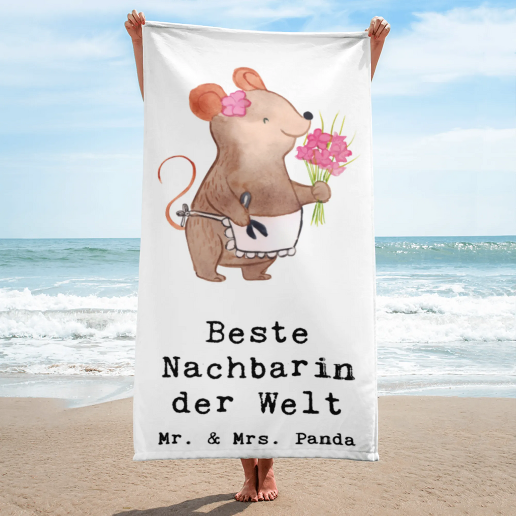 XL Badehandtuch Maus Beste Nachbarin der Welt Handtuch, Badetuch, Duschtuch, Strandtuch, Saunatuch, für, Dankeschön, Geschenk, Schenken, Geburtstag, Geburtstagsgeschenk, Geschenkidee, Danke, Bedanken, Mitbringsel, Freude machen, Geschenktipp, Nachbarin, Nachbarn, Nachbarschaft, Freundin, Angrenzer, Anwohnerin, Bewohnerin, Freundschaft