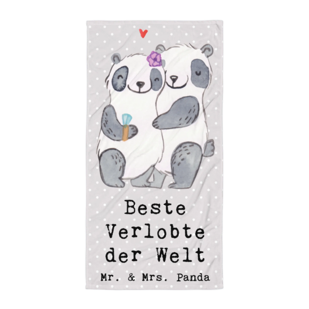 XL Badehandtuch Panda Beste Verlobte der Welt Handtuch, Badetuch, Duschtuch, Strandtuch, Saunatuch, für, Dankeschön, Geschenk, Schenken, Geburtstag, Geburtstagsgeschenk, Geschenkidee, Danke, Bedanken, Mitbringsel, Freude machen, Geschenktipp, Verlobte, Verloben, Verlobung, Traumfrau, Frau, Freundin, Ehefrau, Zukünftige, Hochzeit, Ehe