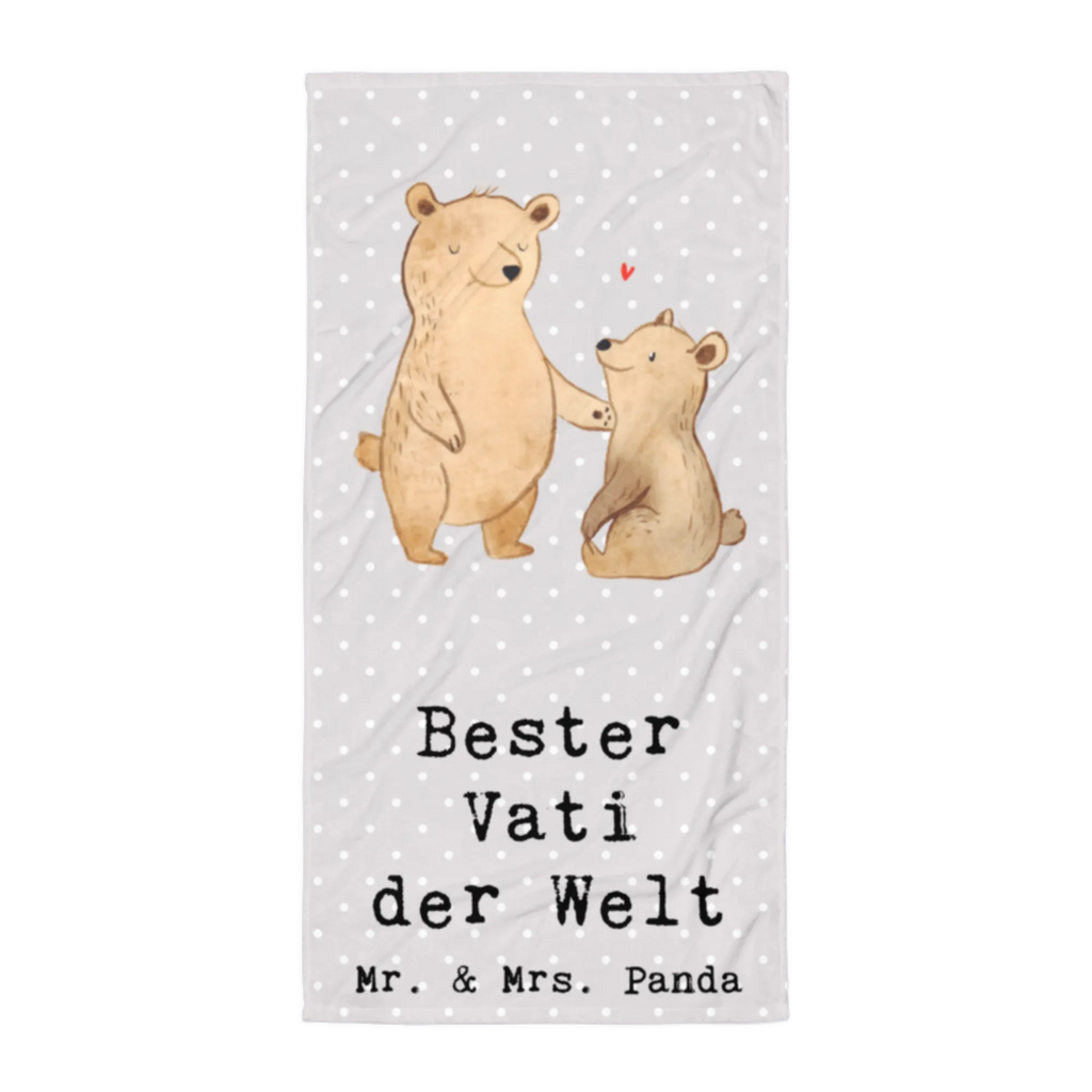 XL Badehandtuch Bär Bester Vati der Welt Handtuch, Badetuch, Duschtuch, Strandtuch, Saunatuch, für, Dankeschön, Geschenk, Schenken, Geburtstag, Geburtstagsgeschenk, Geschenkidee, Danke, Bedanken, Mitbringsel, Freude machen, Geschenktipp, Vater, Papa, Dad, Daddy, Paps, Papi, Vati, Eltern, Geschenk Vater, Mann, Familie, Bester, Kleinigkeit