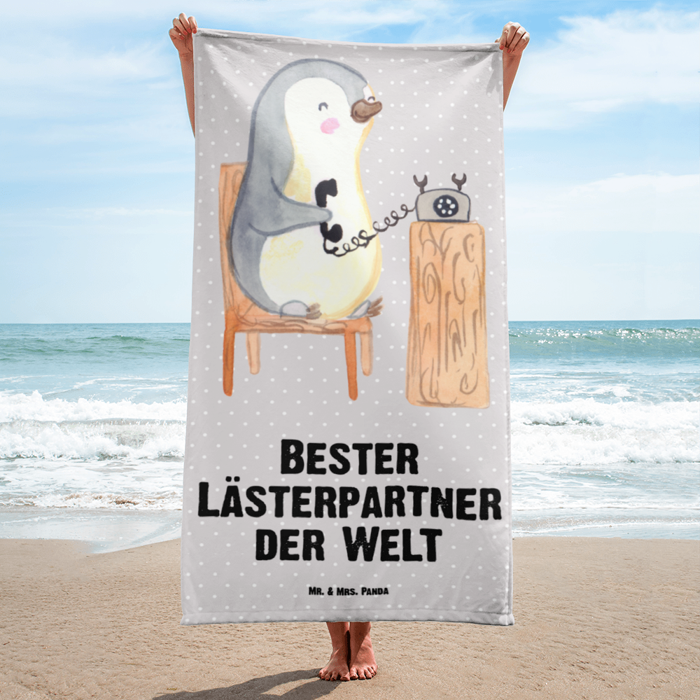 XL Badehandtuch Pinguin Bester Lästerpartner der Welt Handtuch, Badetuch, Duschtuch, Strandtuch, Saunatuch, für, Dankeschön, Geschenk, Schenken, Geburtstag, Geburtstagsgeschenk, Geschenkidee, Danke, Bedanken, Mitbringsel, Freude machen, Geschenktipp, Lästerpartner, Lesterpartner, lestern, Lästerschwester, Lästern, beste Freundin, Freundin, Spaß, bff