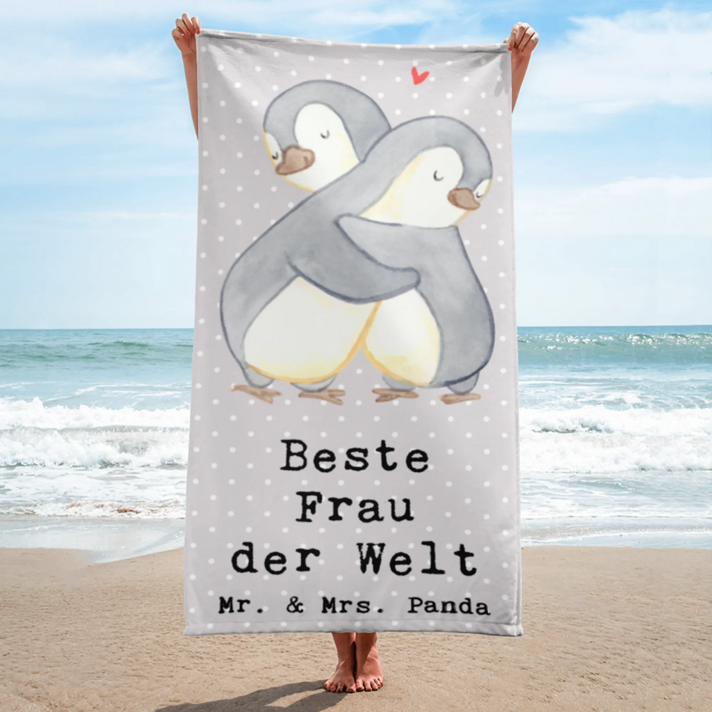 XL Badehandtuch Pinguin Beste Frau der Welt Handtuch, Badetuch, Duschtuch, Strandtuch, Saunatuch, für, Dankeschön, Geschenk, Schenken, Geburtstag, Geburtstagsgeschenk, Geschenkidee, Danke, Bedanken, Mitbringsel, Freude machen, Geschenktipp, Beste, Frau, Ehefrau, Partnerin, Freundin, Traumfrau, Liebling, Ehepartner, Ehe, Gattin, Lebensgefährtin, Braut, Kleinigkeit