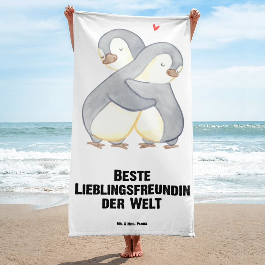 XL Badehandtuch Pinguin Beste Lieblingsfreundin der Welt Handtuch, Badetuch, Duschtuch, Strandtuch, Saunatuch, für, Dankeschön, Geschenk, Schenken, Geburtstag, Geburtstagsgeschenk, Geschenkidee, Danke, Bedanken, Mitbringsel, Freude machen, Geschenktipp, Lieblingsfreundin, Freundin, Partnerin, Lieblingsmensch, Lieblings Mensch, Liebling, Partner, Bae, beste Freundin, Liebe, Herz, Love