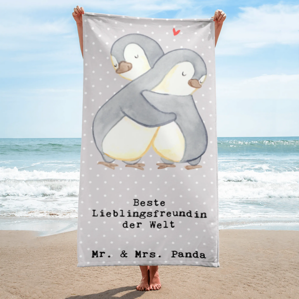 XL Badehandtuch Pinguin Beste Lieblingsfreundin der Welt Handtuch, Badetuch, Duschtuch, Strandtuch, Saunatuch, für, Dankeschön, Geschenk, Schenken, Geburtstag, Geburtstagsgeschenk, Geschenkidee, Danke, Bedanken, Mitbringsel, Freude machen, Geschenktipp, Lieblingsfreundin, Freundin, Partnerin, Lieblingsmensch, Lieblings Mensch, Liebling, Partner, Bae, beste Freundin, Liebe, Herz, Love