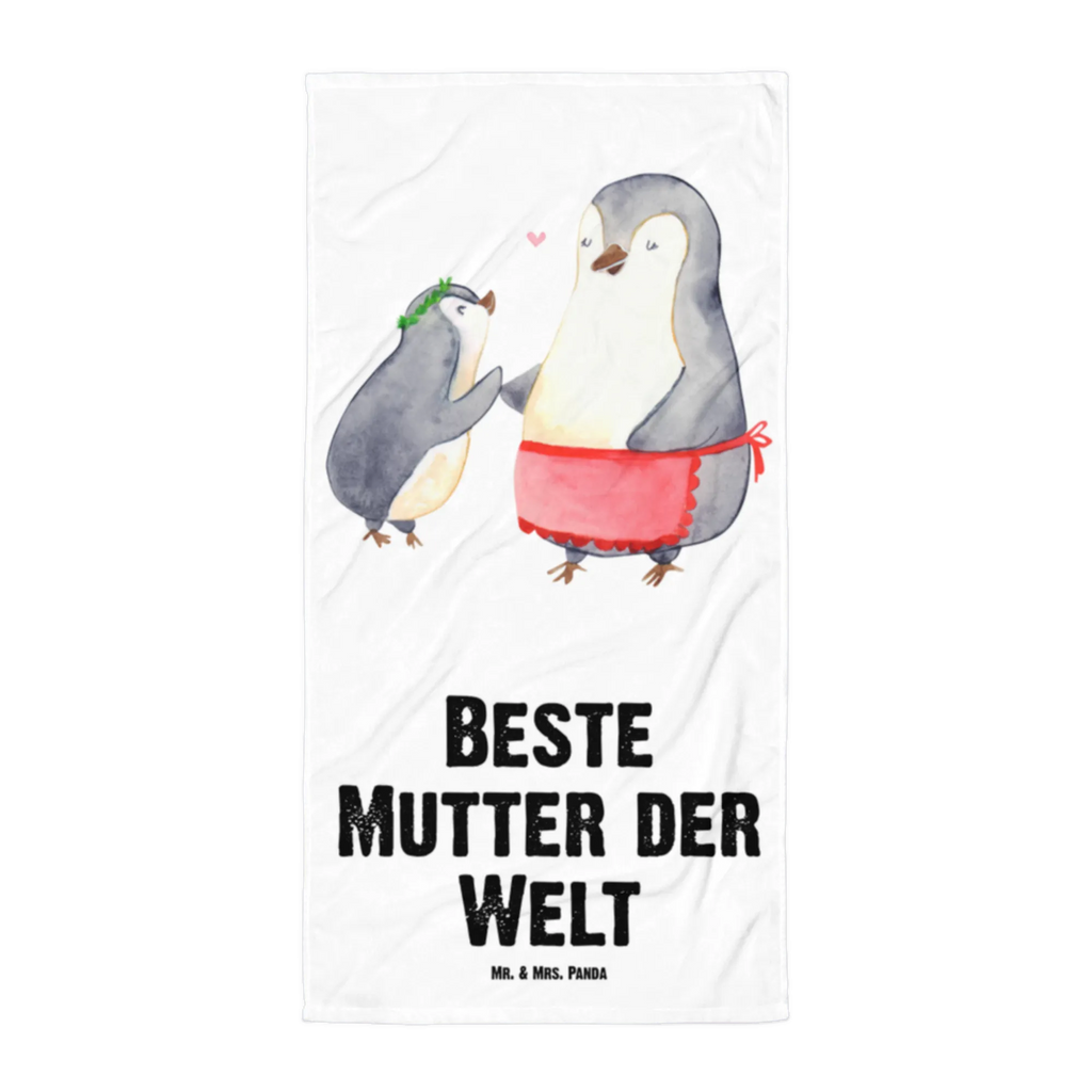 XL Badehandtuch Pinguin Beste Mutter der Welt Handtuch, Badetuch, Duschtuch, Strandtuch, Saunatuch, für, Dankeschön, Geschenk, Schenken, Geburtstag, Geburtstagsgeschenk, Geschenkidee, Danke, Bedanken, Mitbringsel, Freude machen, Geschenktipp, Mama, Mami, Mutter, Muttertag, Mutti, Ma, Tochter, Sohn, Beste Mama, Beste, Supermama