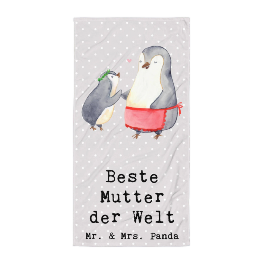 XL Badehandtuch Pinguin Beste Mutter der Welt Handtuch, Badetuch, Duschtuch, Strandtuch, Saunatuch, für, Dankeschön, Geschenk, Schenken, Geburtstag, Geburtstagsgeschenk, Geschenkidee, Danke, Bedanken, Mitbringsel, Freude machen, Geschenktipp, Mama, Mami, Mutter, Muttertag, Mutti, Ma, Tochter, Sohn, Beste Mama, Beste, Supermama