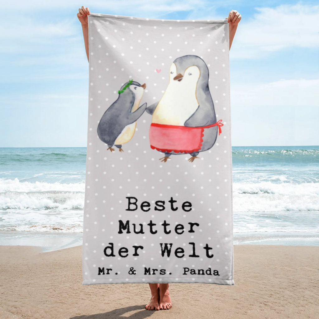 XL Badehandtuch Pinguin Beste Mutter der Welt Handtuch, Badetuch, Duschtuch, Strandtuch, Saunatuch, für, Dankeschön, Geschenk, Schenken, Geburtstag, Geburtstagsgeschenk, Geschenkidee, Danke, Bedanken, Mitbringsel, Freude machen, Geschenktipp, Mama, Mami, Mutter, Muttertag, Mutti, Ma, Tochter, Sohn, Beste Mama, Beste, Supermama