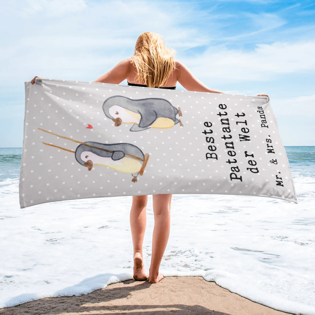 XL Badehandtuch Pinguin Beste Patentante der Welt Handtuch, Badetuch, Duschtuch, Strandtuch, Saunatuch, für, Dankeschön, Geschenk, Schenken, Geburtstag, Geburtstagsgeschenk, Geschenkidee, Danke, Bedanken, Mitbringsel, Freude machen, Geschenktipp, Patentante, Paten Tante, Lieblingstante, Taufpartner, Taufe, Familie, Kleinigkeit, Nichte, Neffe